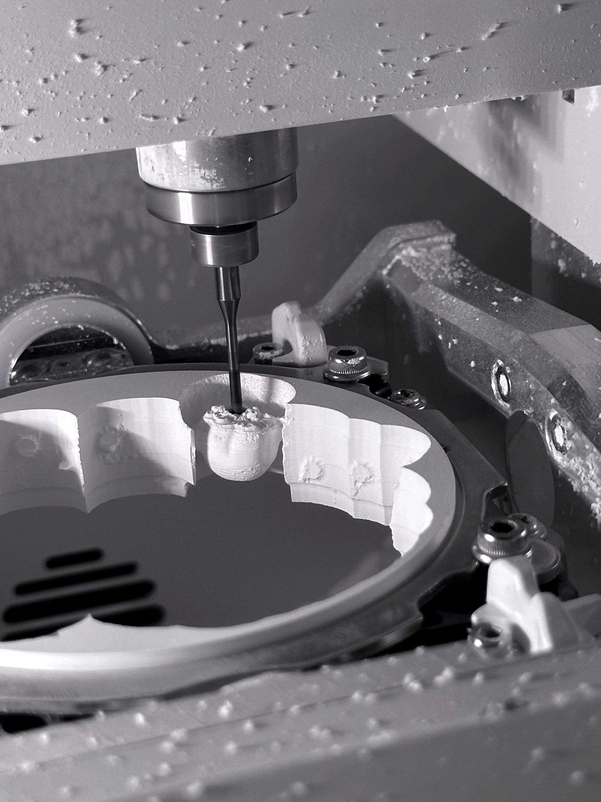 Diskten çıkan kuron formları, CNC frezeleme